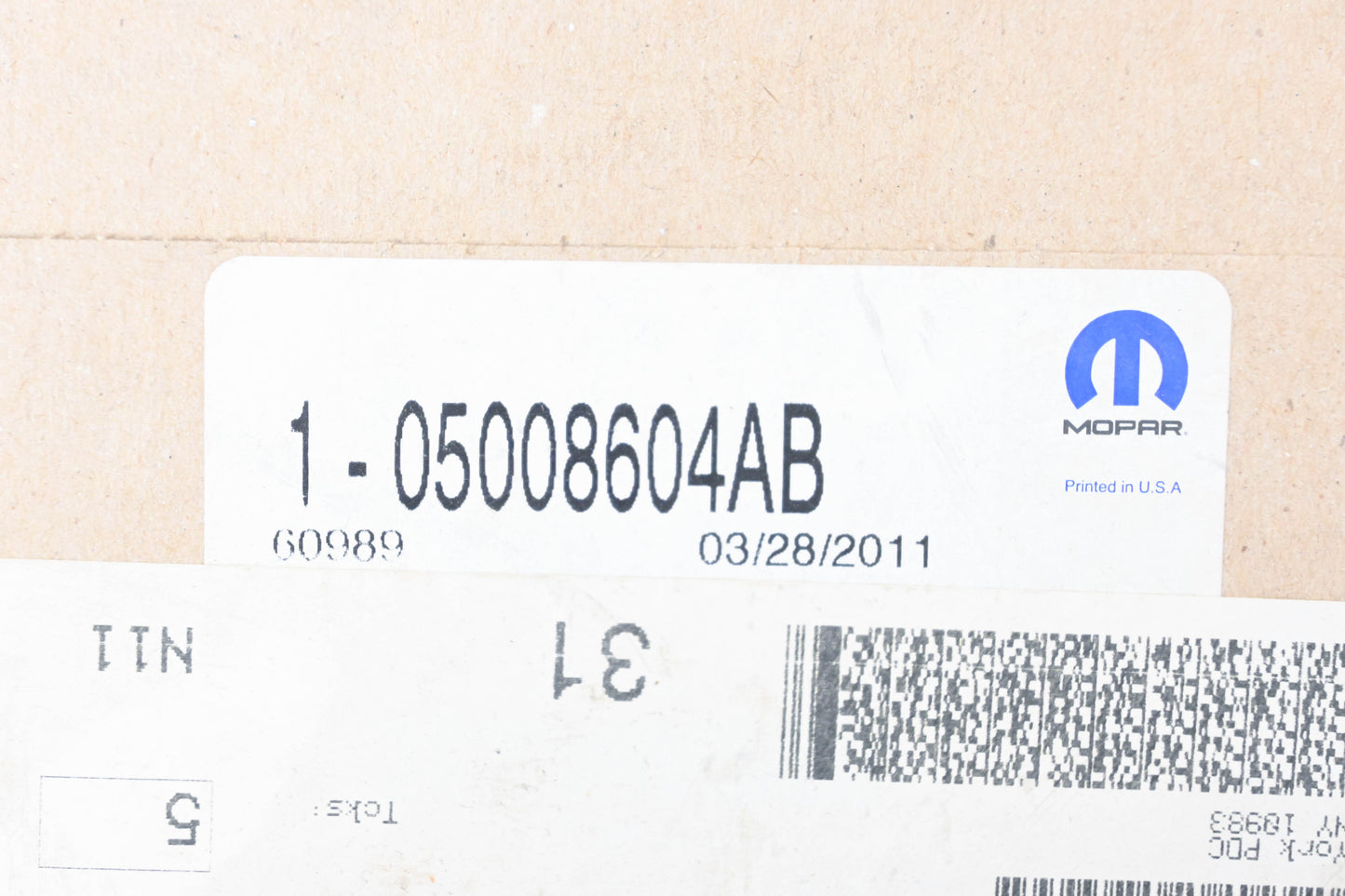 Mopar 05008604AB, 5008604AB Hood Release Cable NOS
