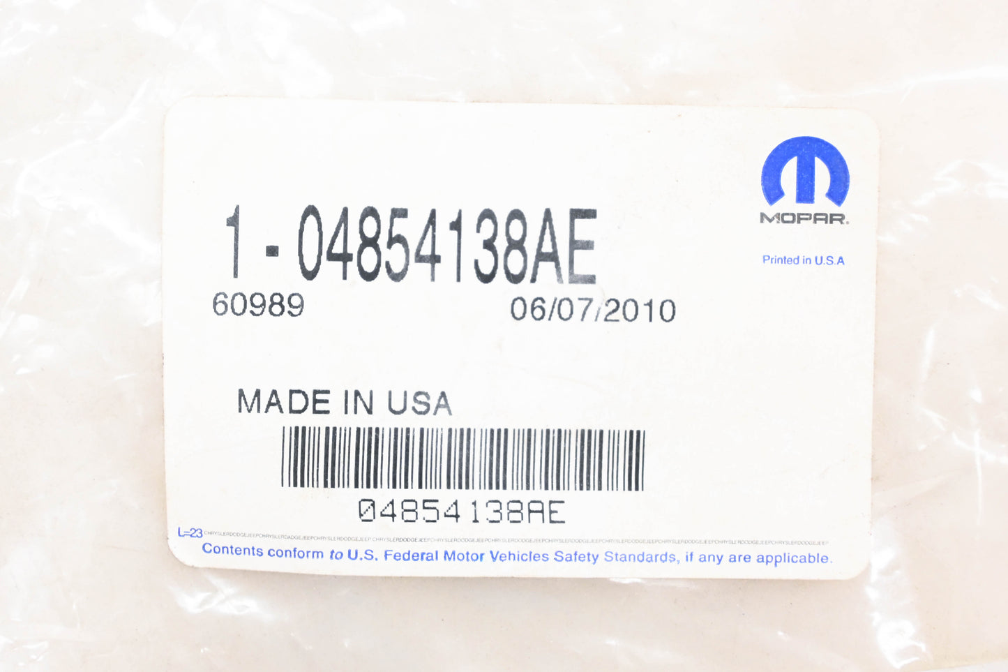 Mopar 04854138AE, 4854138AE Vapor Purge Hose Assembly NOS