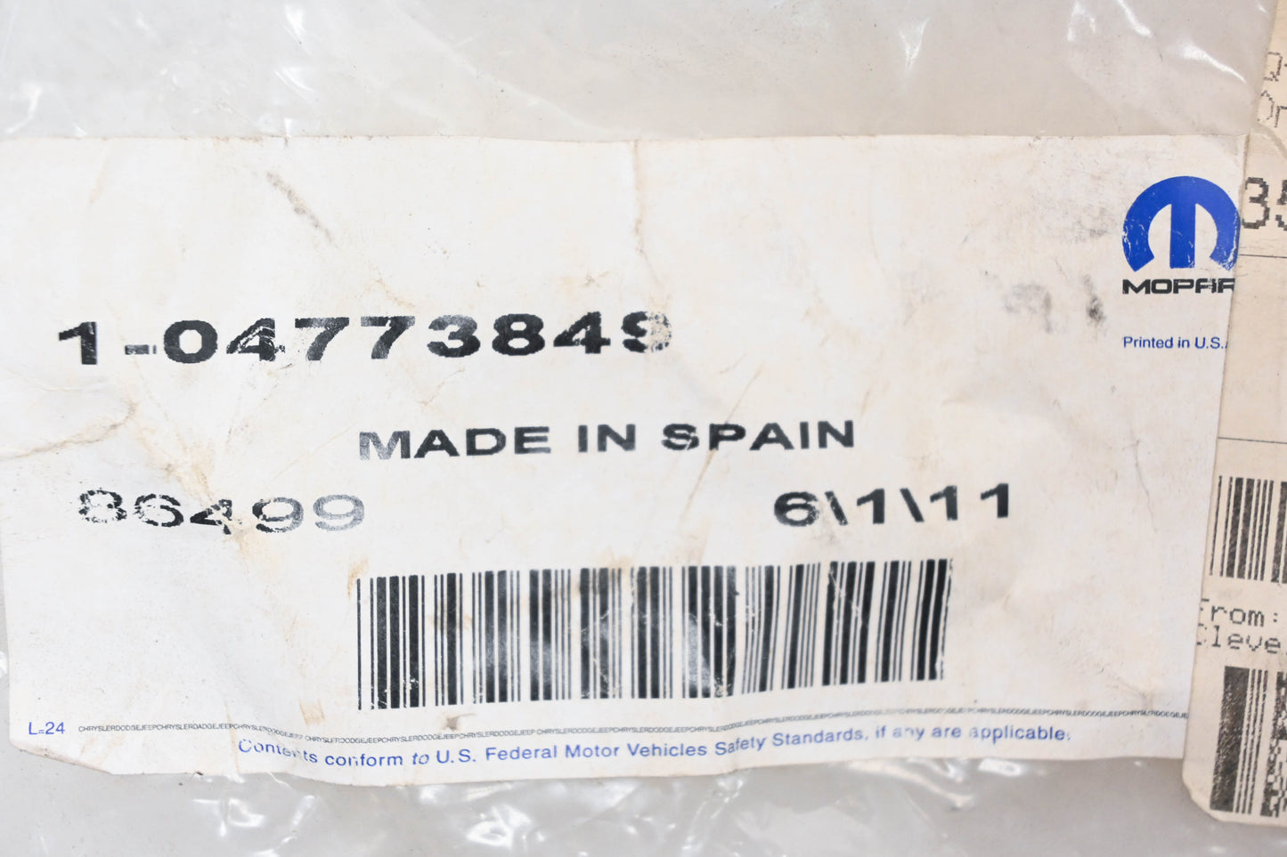 Mopar 04773849, 4773849 Radiator Coolant Bottle NOS