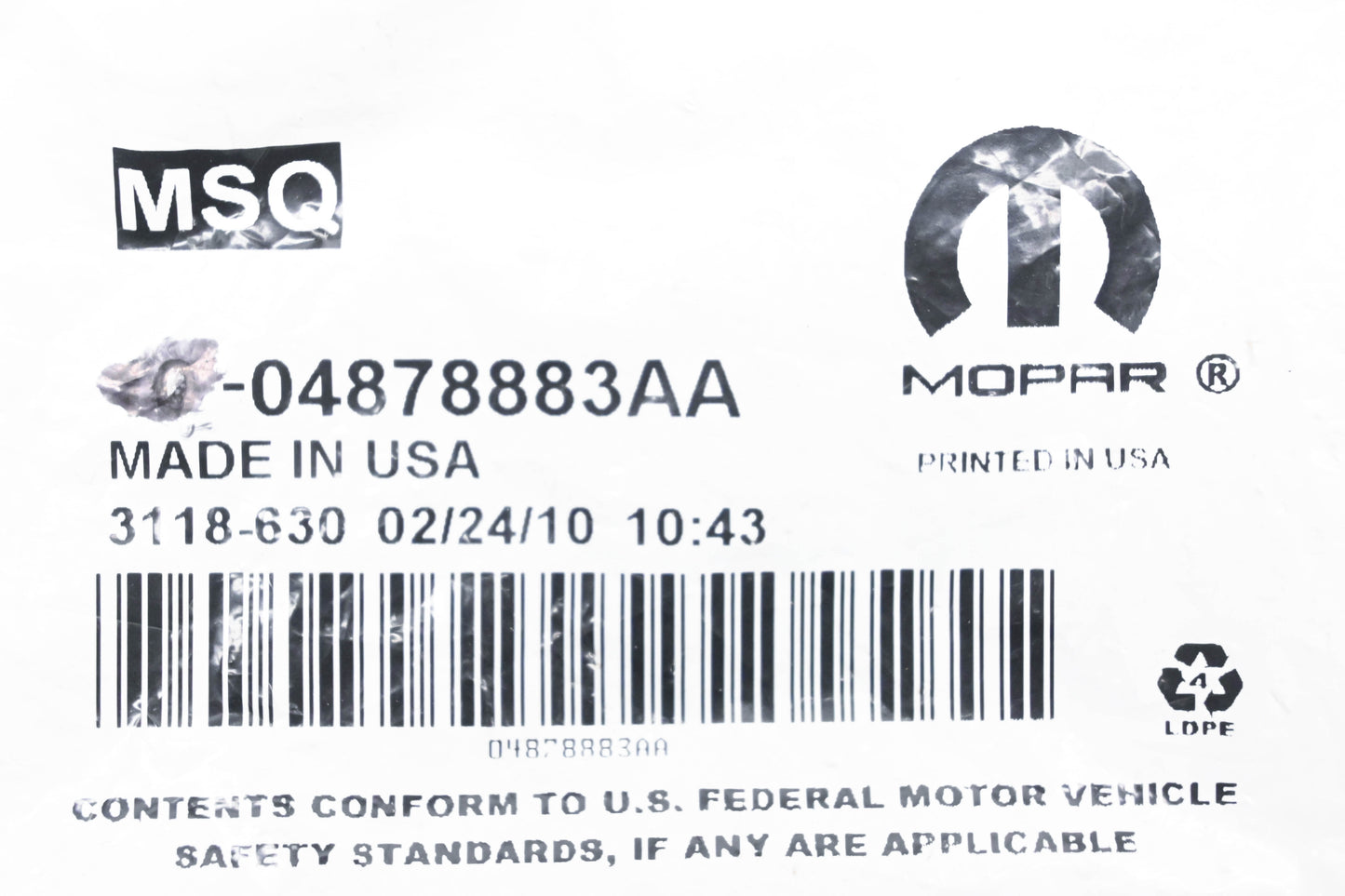 Mopar 04878883A, 4878883A Hood Push Pin Qty 2 NOS