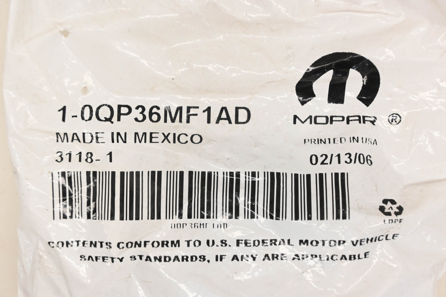 Mopar 0QP36MF1AD, QP36MF1AD Seat Heater Switch NOS