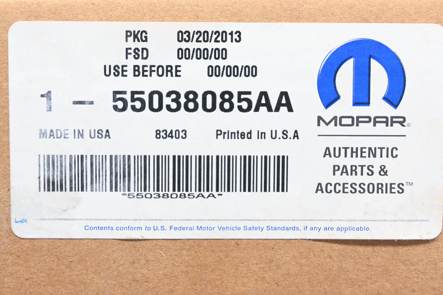 Mopar 55038085AA, 1225135 A/C Receiver Drier NOS