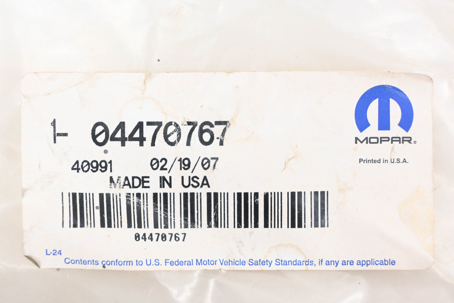 Mopar 04470767 Power Steering Pressure Hose Assembly NOS
