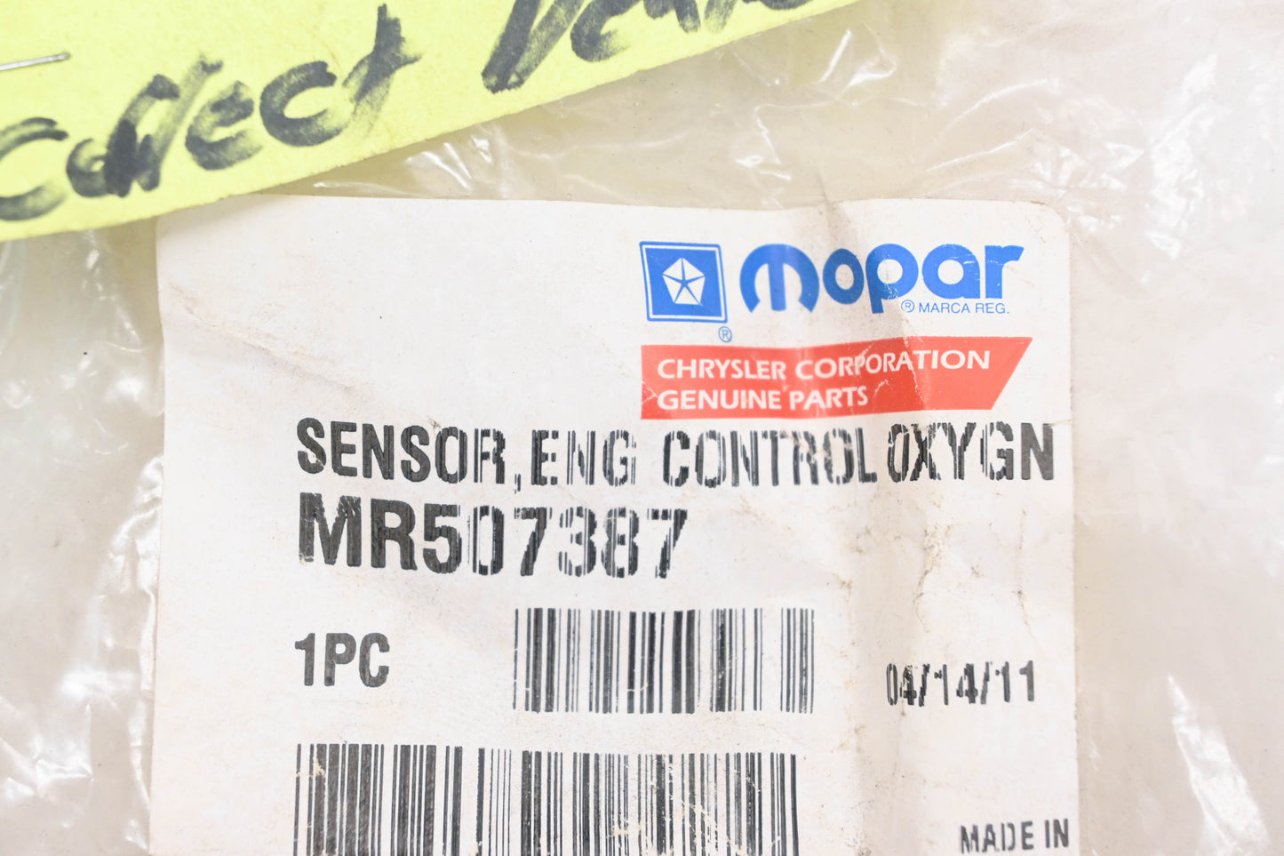 Mopar MR507387 Oxygen Sensor NOS