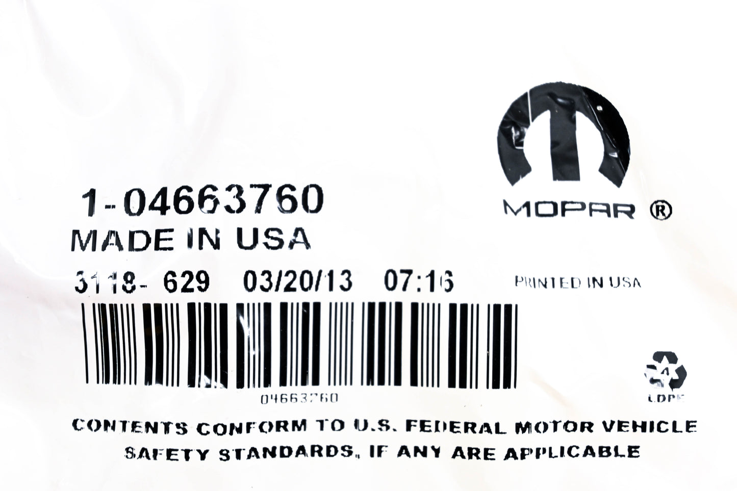 Mopar 04663760, 4663760 Manifold Gasket Qty 2 NOS