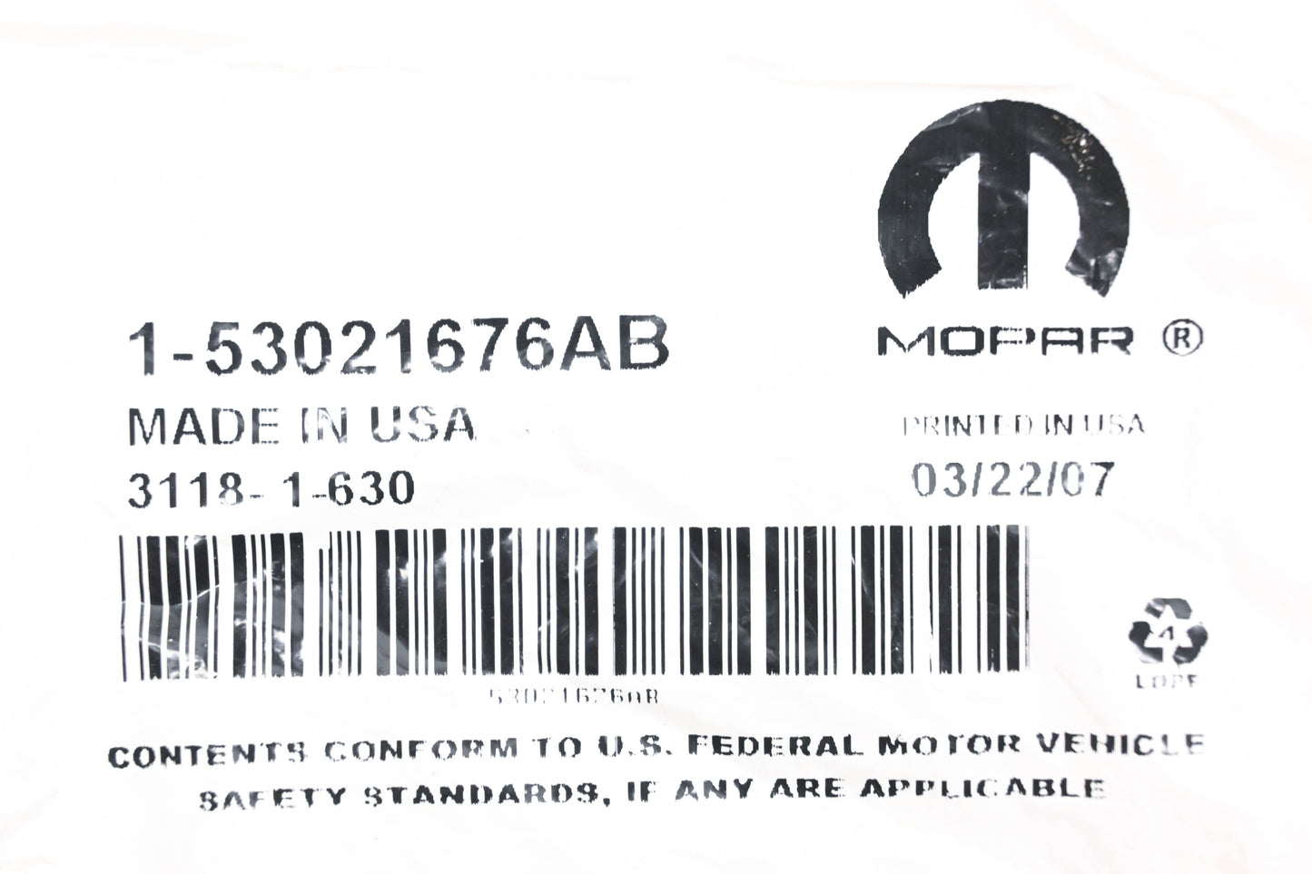 Mopar 53021676AB Engine Valve Spring Retainer NOS