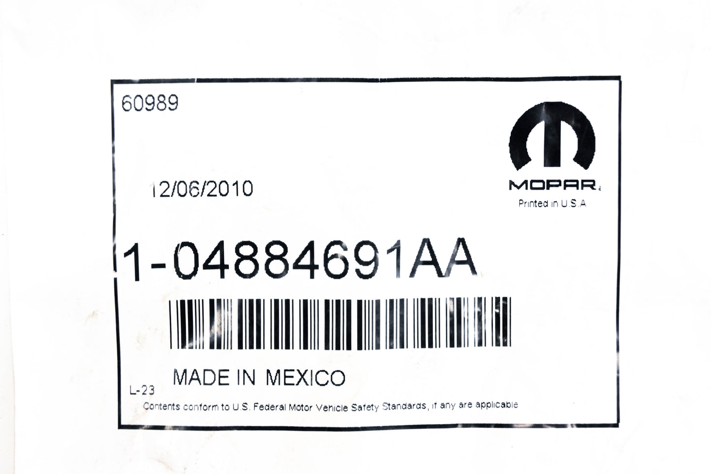 Mopar 04884691AA, 4884691AA Engine Intake Valve NOS
