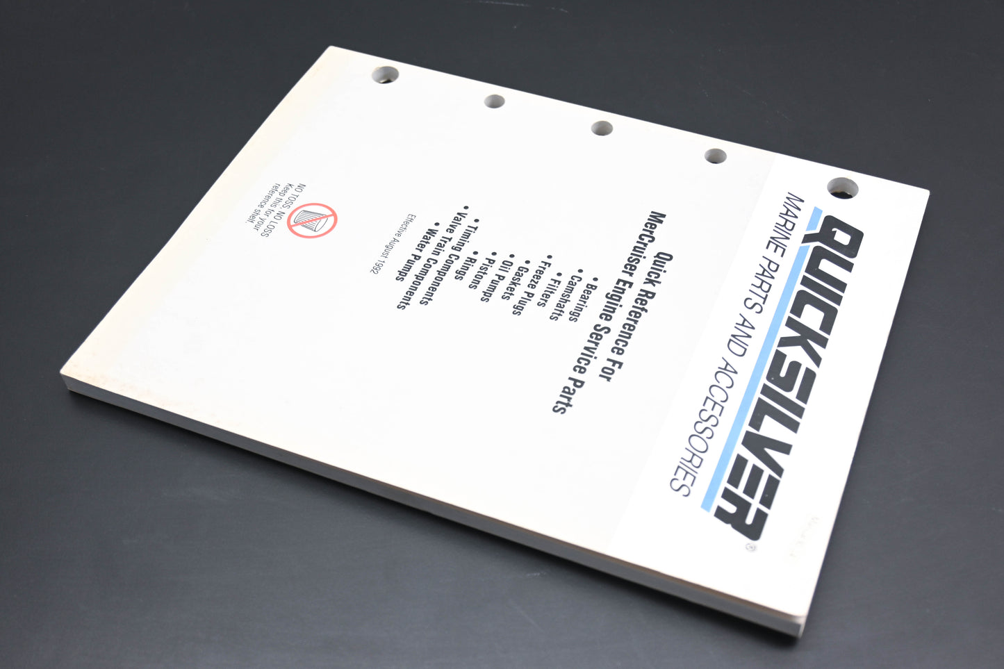 Aftermarket 90-823935-92 1992 Mercruiser Engine Service Reference Manual