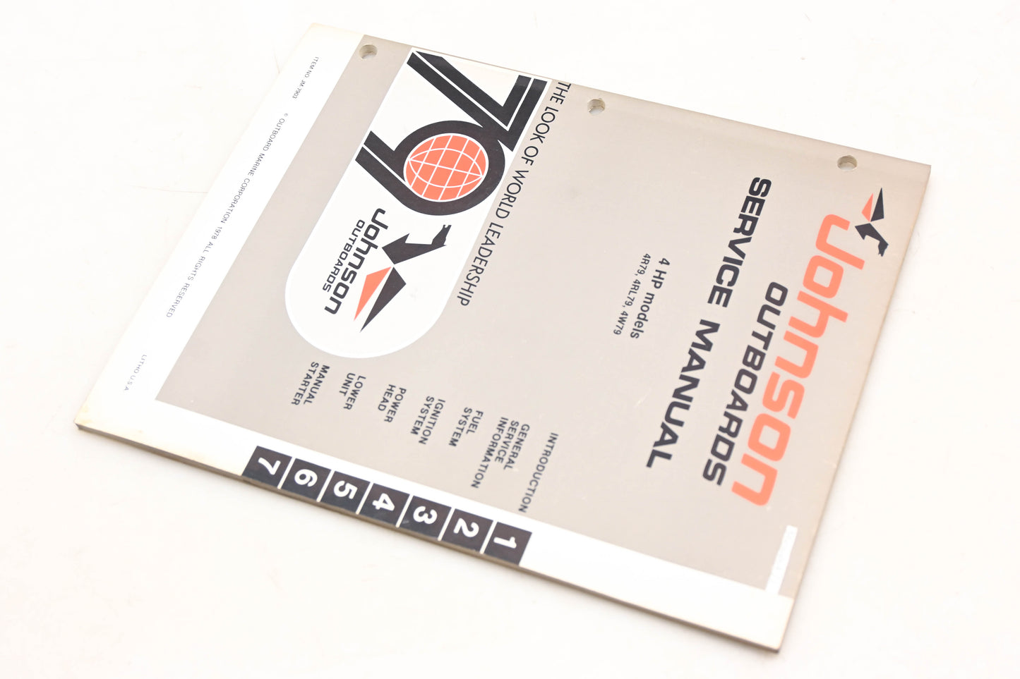 Johnson Outboards JM-7903 1979 4HP Model Service Manual
