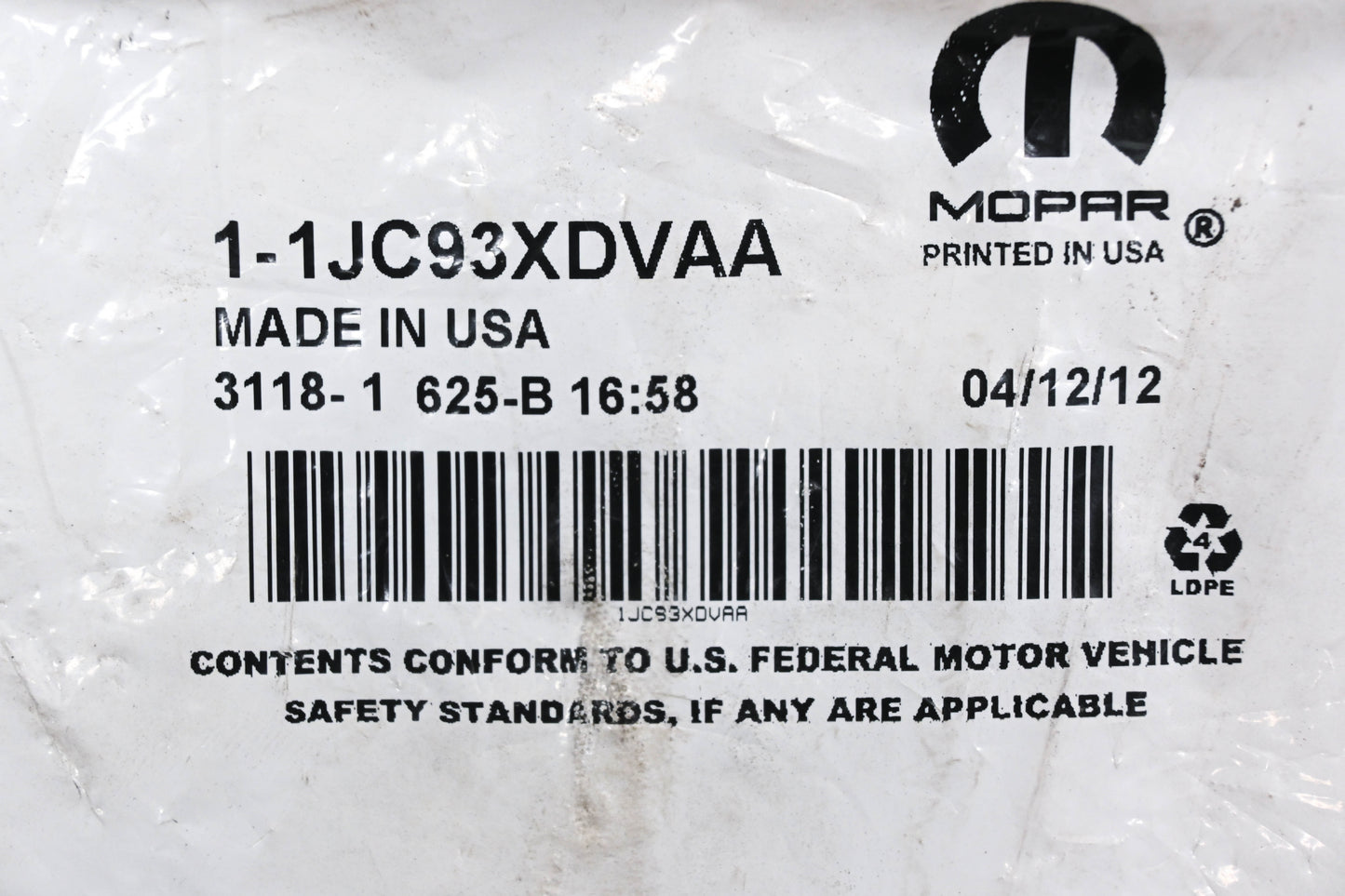 Mopar 1JC93XDVAA Center Console Cup Holder NOS