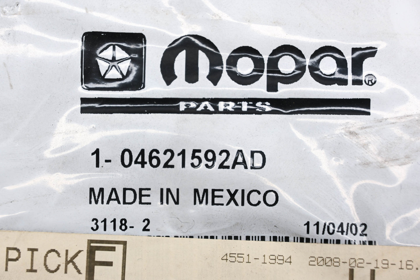 Mopar 04621592AD Lower Timing Belt Cover NOS