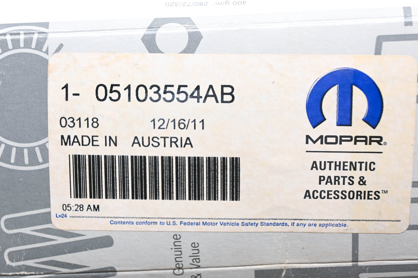 Mopar 05103554AB, A0040942604 Mercedes Air Filter NOS