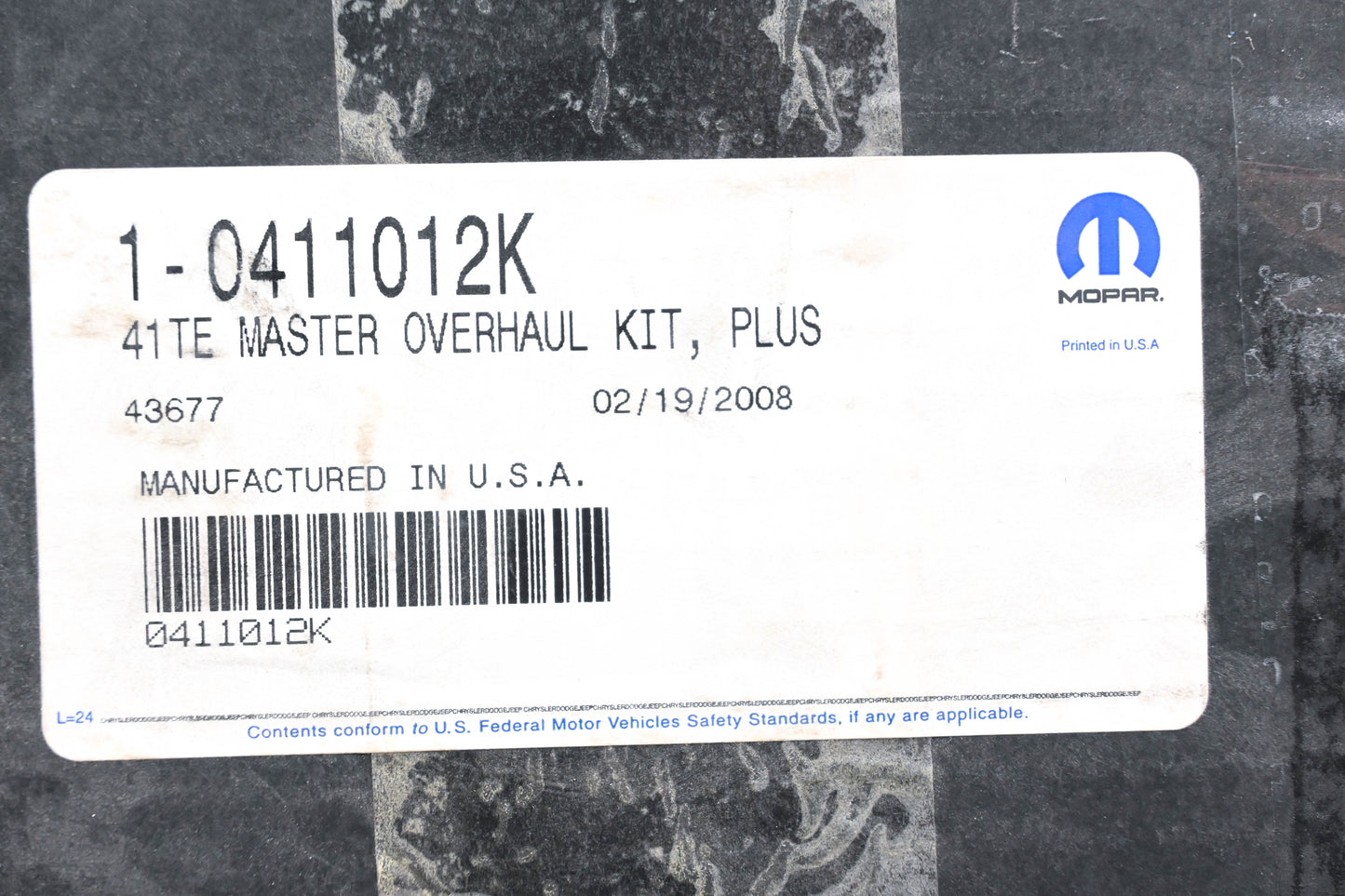 Mopar 0411012K 41TE Transmission Overhaul Kit NOS