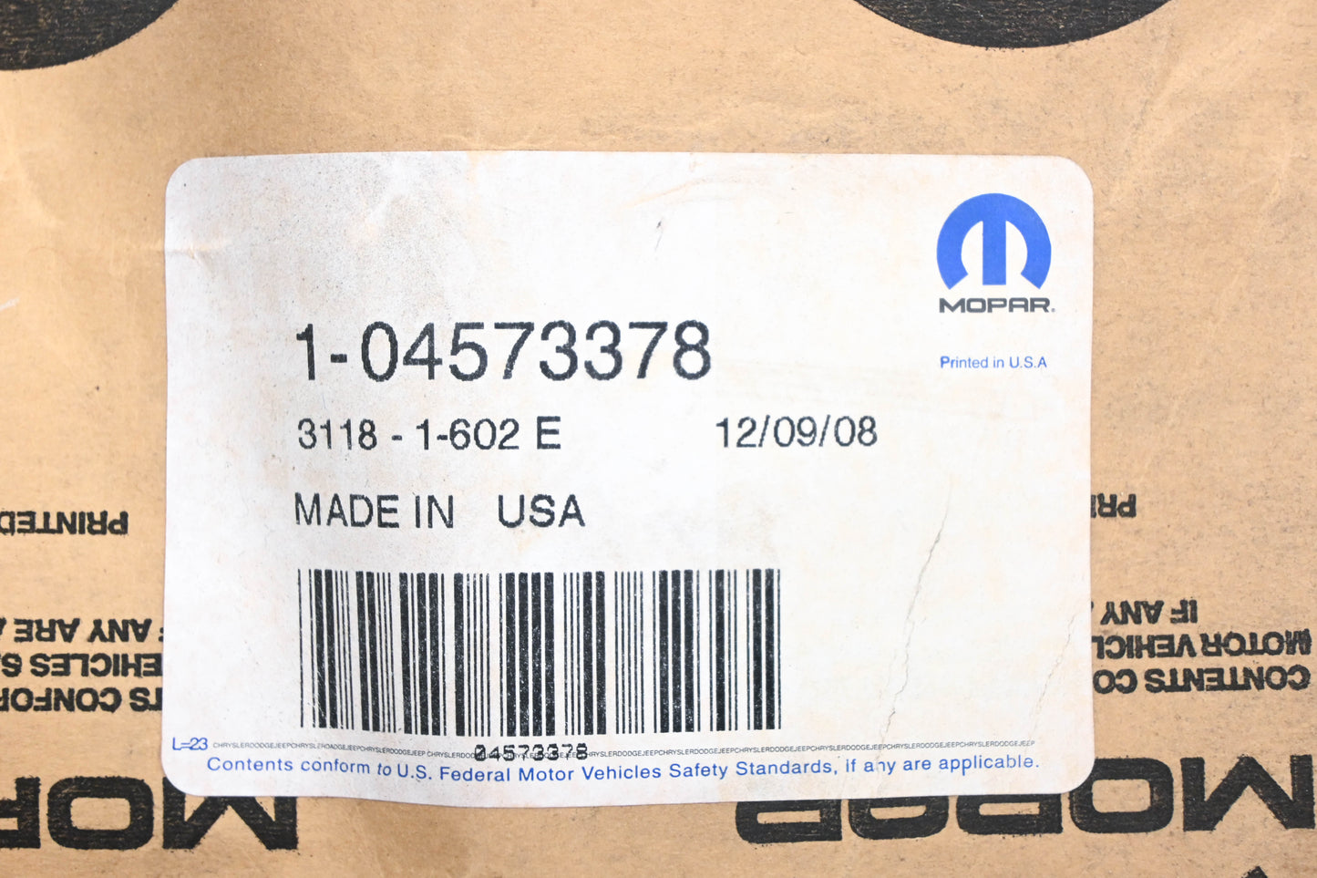 Mopar 04573378 Injector Rail Gasket NOS