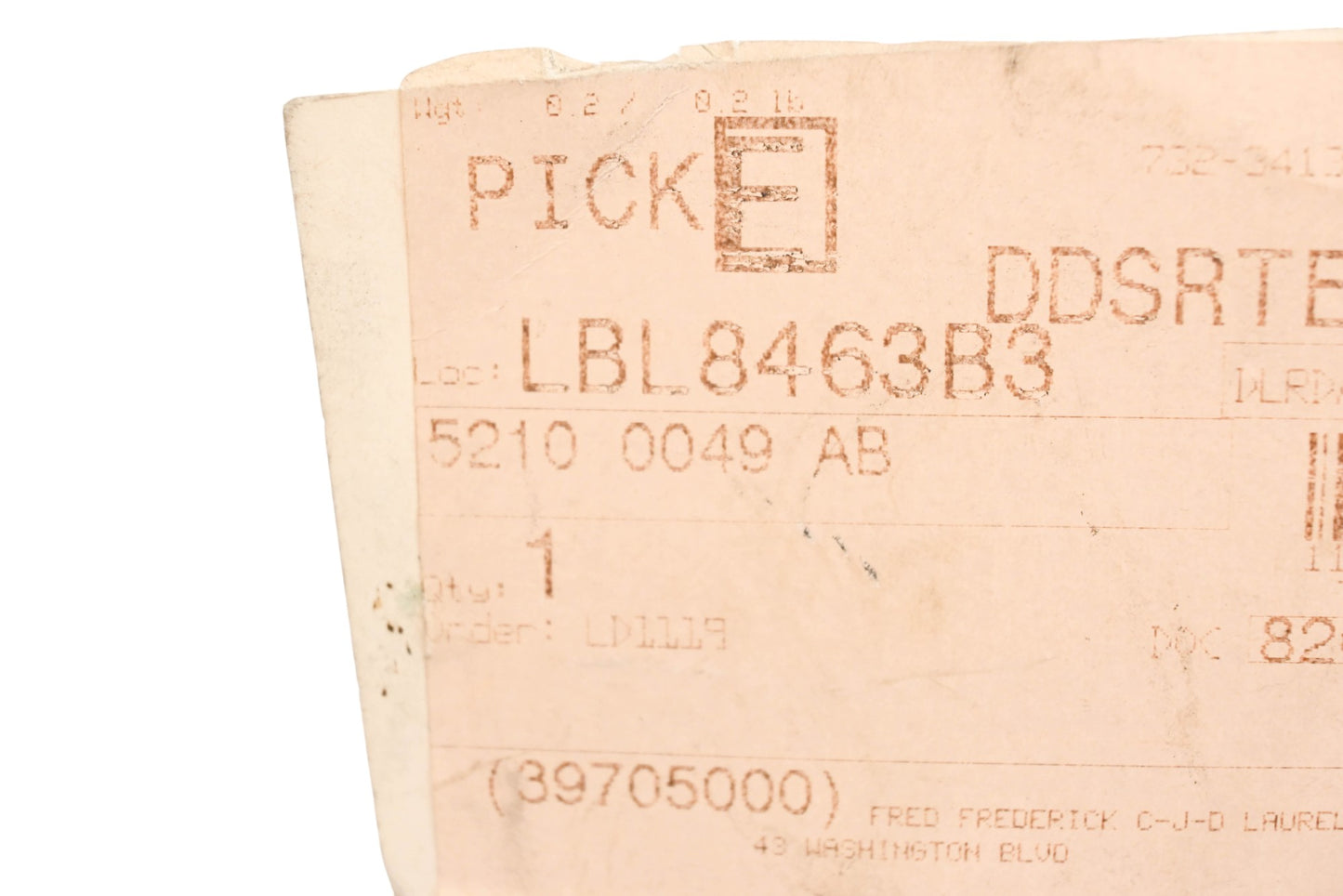 Mopar 52100049AB Vapor Cannister Vent Tube NOS