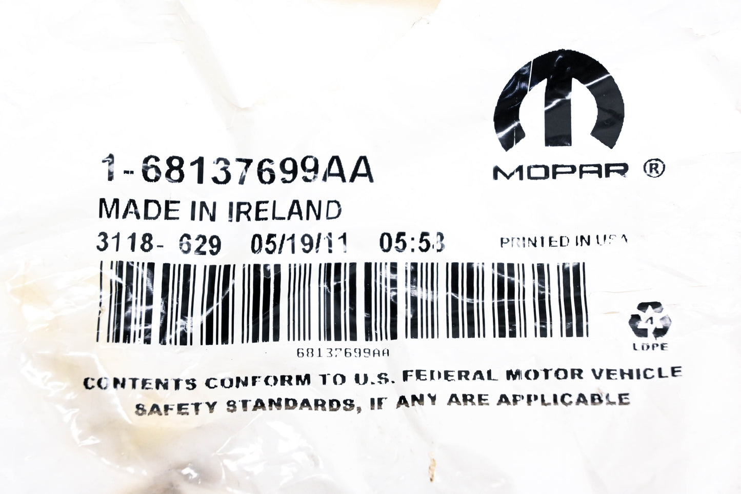 Mopar 68137699AA Tire Pressure Sensor NOS