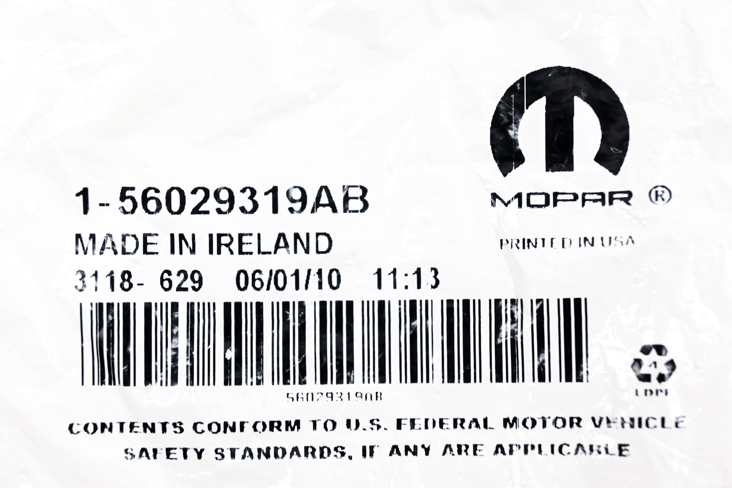 Mopar 56029319AB Tire Pressure Sensor NOS