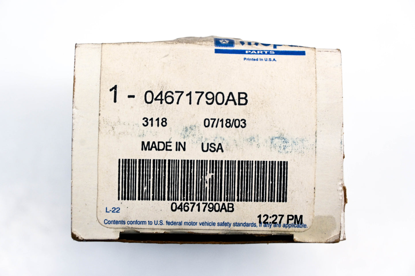 Mopar 04671790AB Ignition Switch NOS
