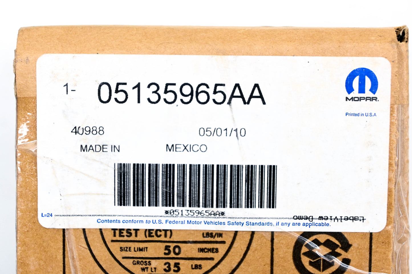 Mopar 05135965AA, 5135965AA Clock Spring Assembly NOS