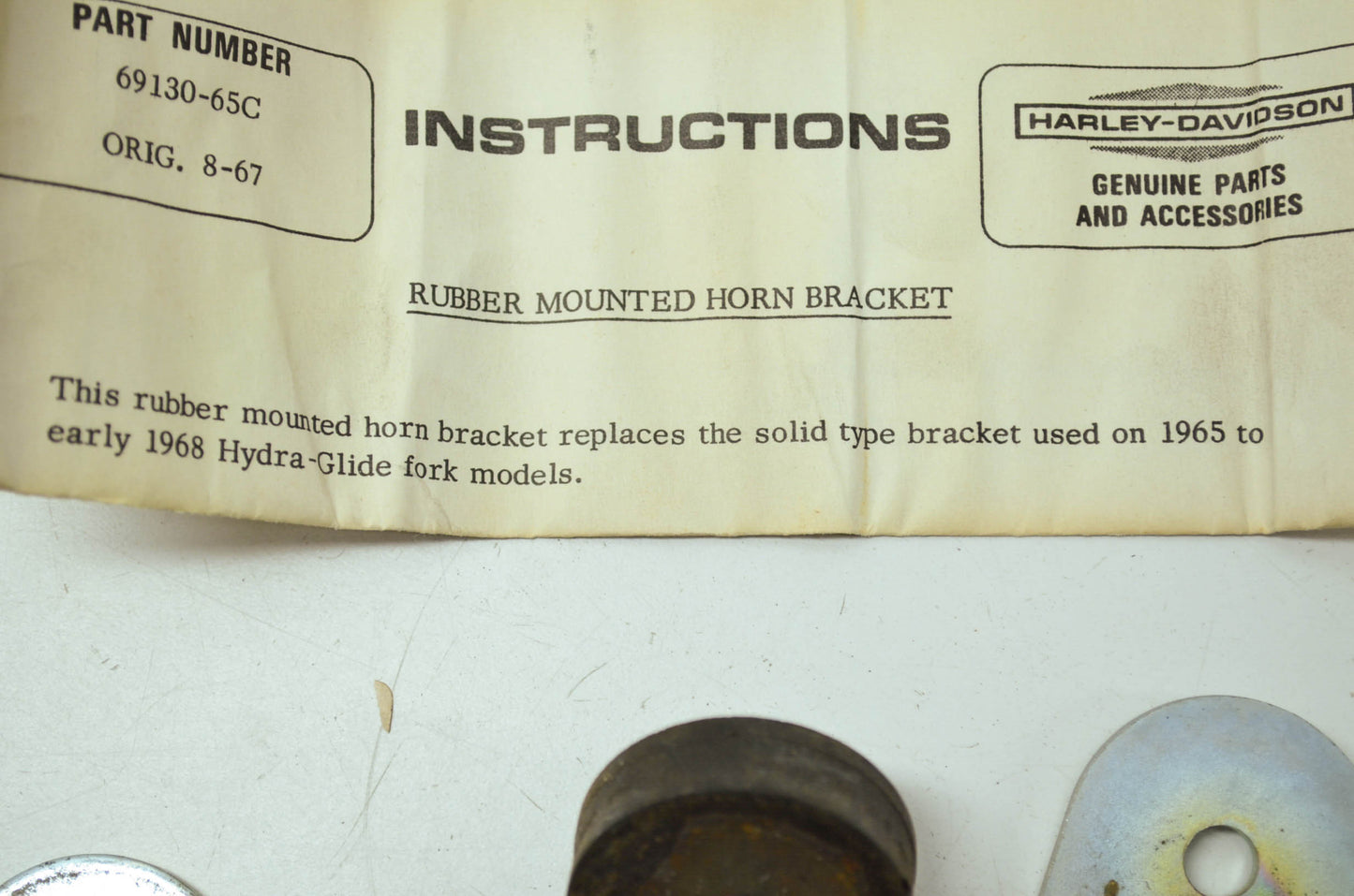 OEM Harley-Davidson 69130-65C Horn Bracket Kit NOS