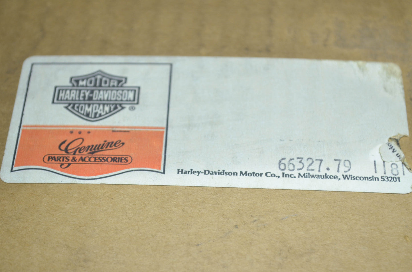 OEM Harley-Davidson 66327-79 Prime Side Cover NOS