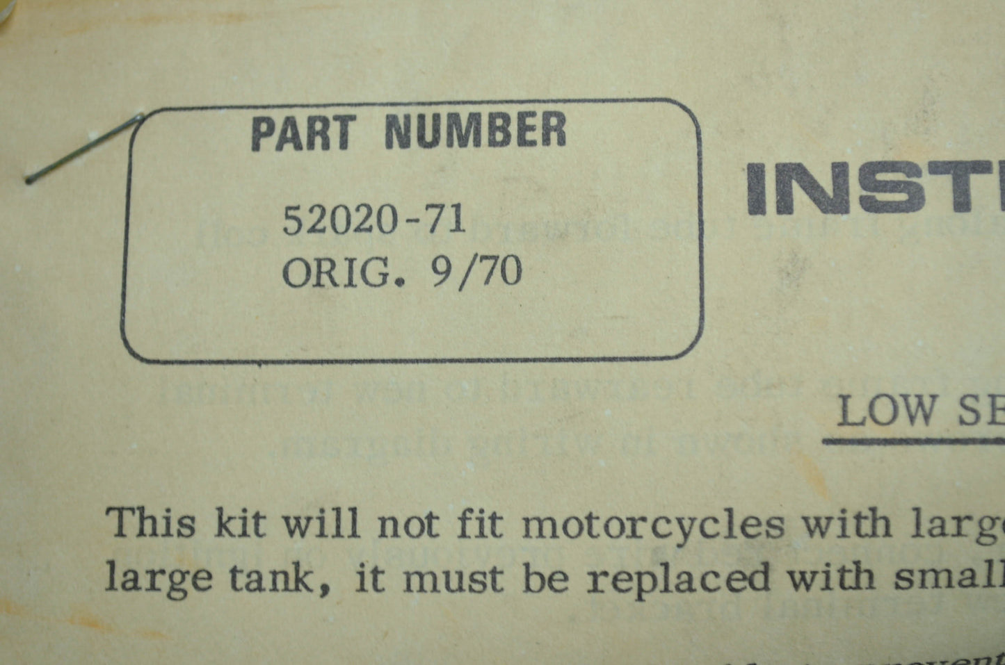 AMF Lower Seat Kit NOS