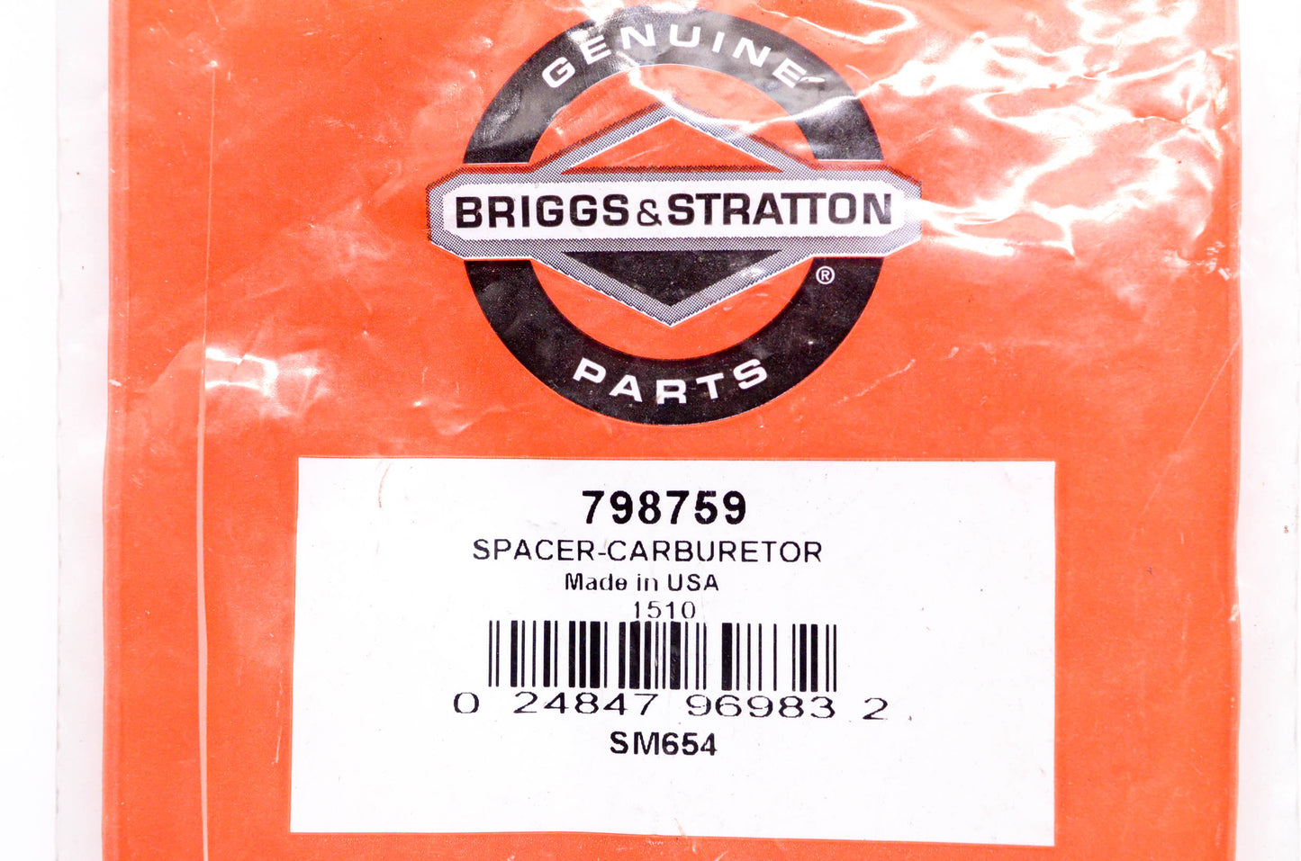 New OEM Briggs & Stratton 798759 Carburetor Spacer NOS