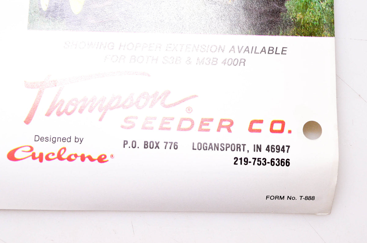 Thompson Seeder Company T-888 Power Spreaders Brochure