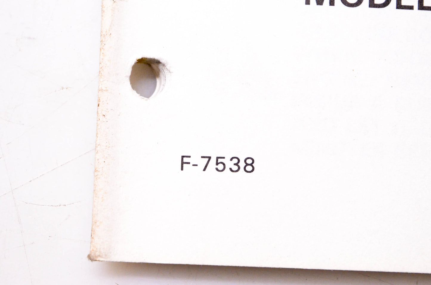 Murray F-7538 Supplement Service Section 1985 Models
