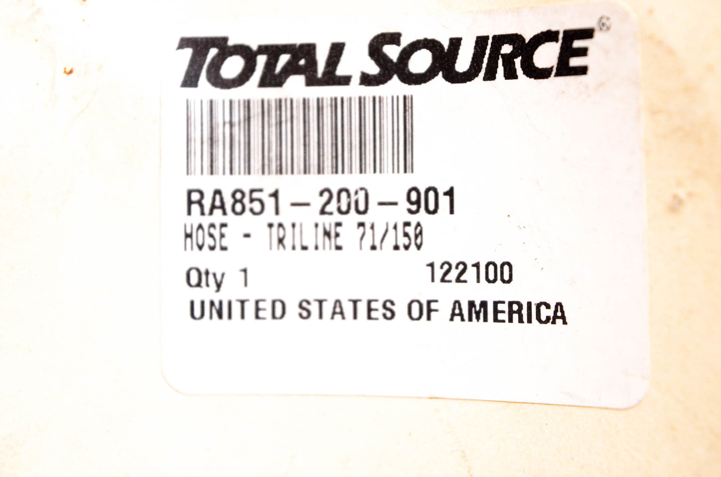 Total Source 851-200-901, RA851-200-901 Tri-Line Hose fits Raymond NOS