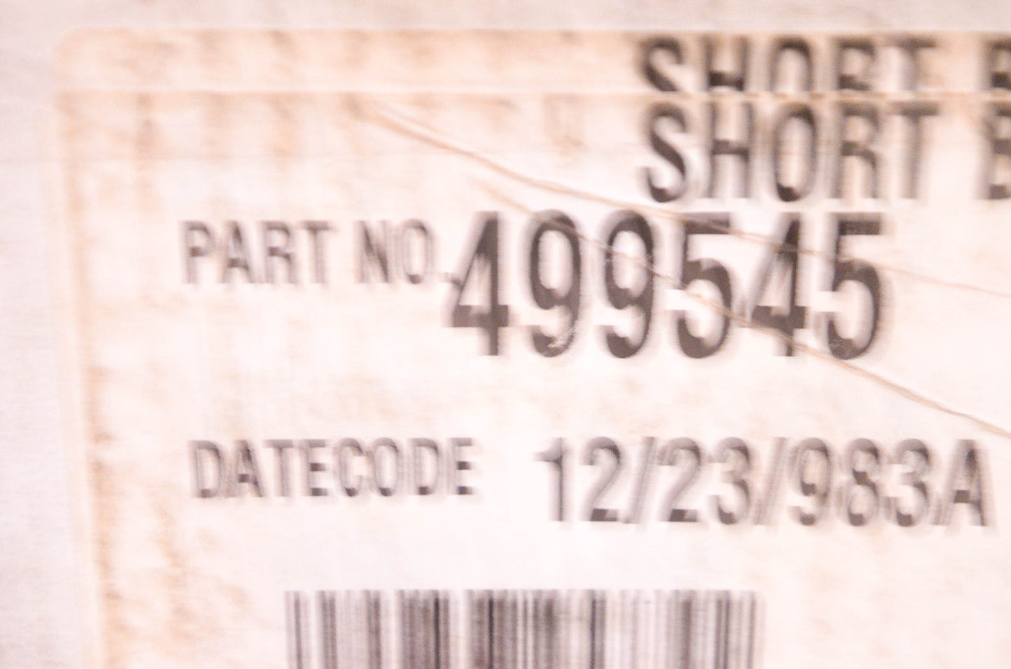 New OEM Briggs & Stratton 499545 Short Block NOS