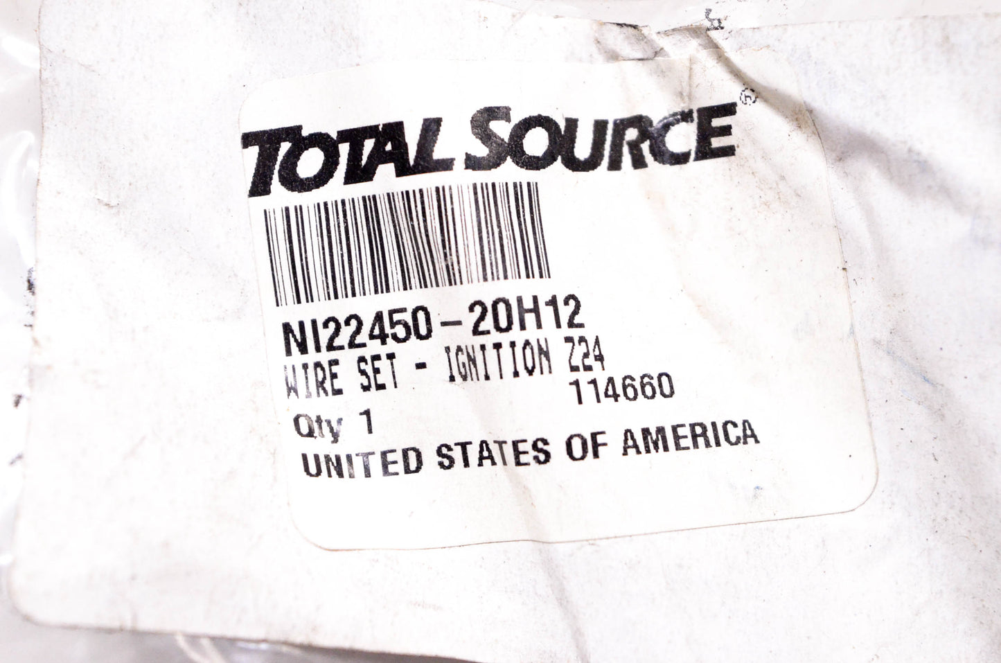 Total Source 22450-20H12 Ignition Wire Kit NOS