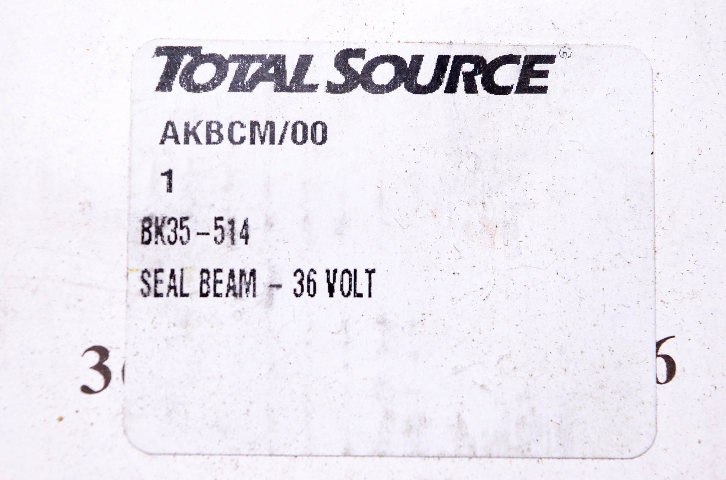 Total Source 35-514, 4350-2SO Sealed Beam Light NOS