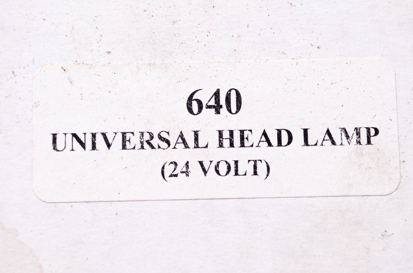 Peterson Mfg. 640 Universal Head Lamp NOS