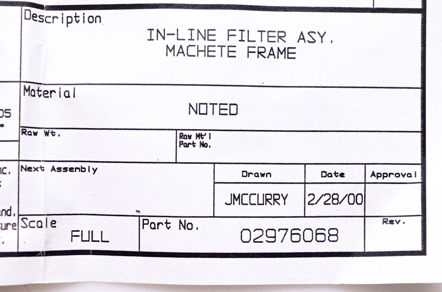 Fairey Arlon 02976068 Air Filter & Elbows NOS