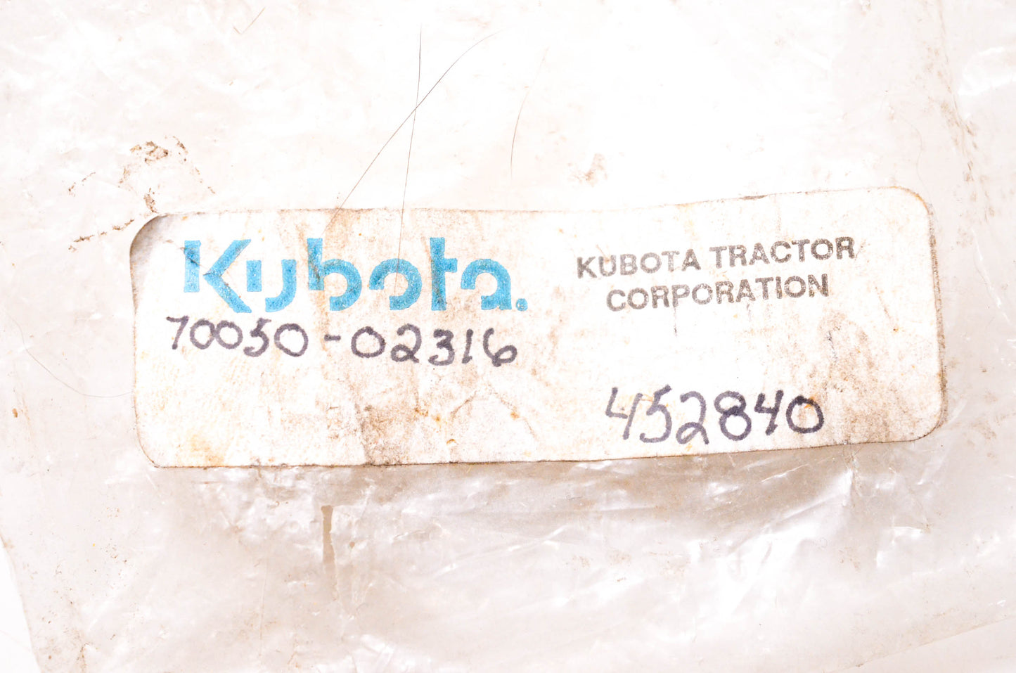 Kubota 70050-02316, 452840 Fitting NOS