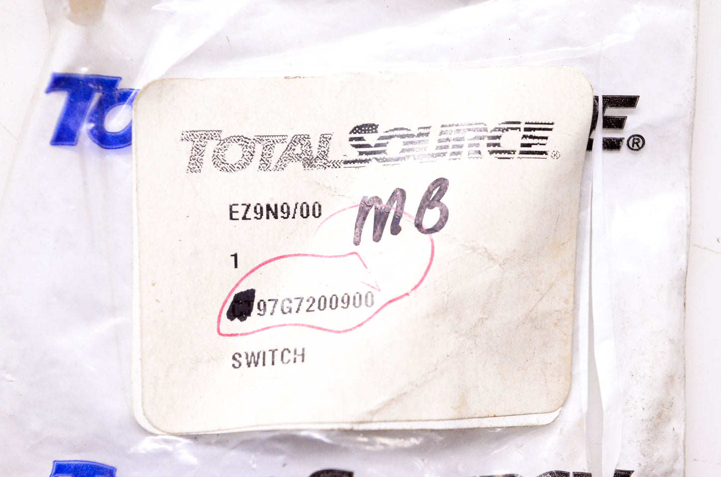 Total Source 97G7200900, MB97G7200900 Switch fits Mitsubishi NOS