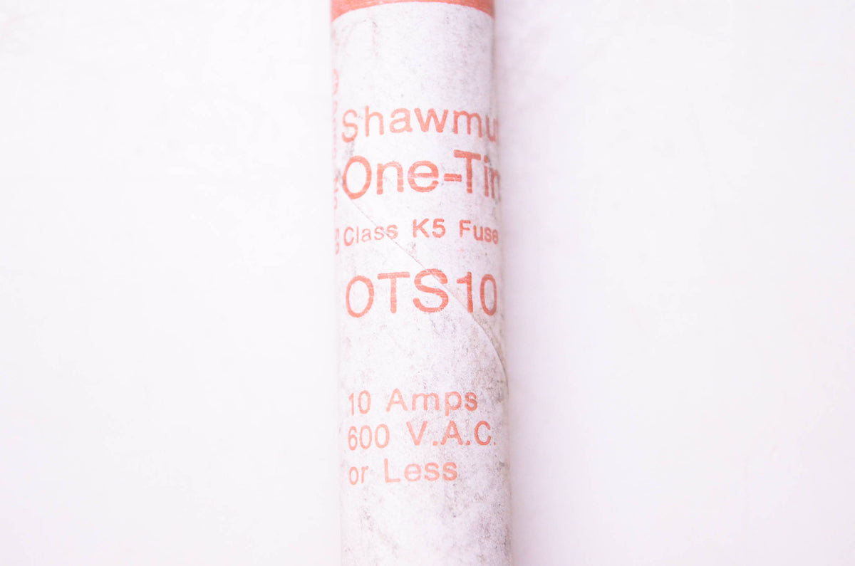 Gould Shawmut OTS10 One-Time Class K-5 Fuse 10 Amps 600 VAC NOS