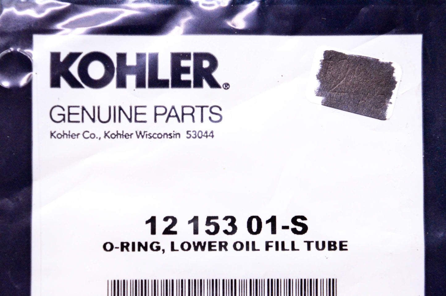 Kohler 12 153 01-S Lower Oil Fill Tube O Ring NOS