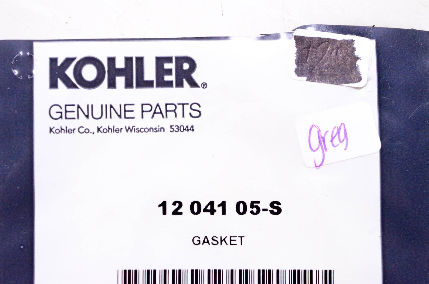 Kohler 12 041 05-S Gasket NOS