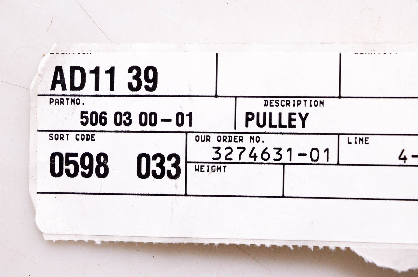 New OEM Husqvarna 506 03 00-01, 506030001 Pulley NOS