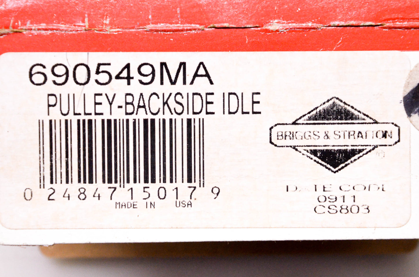 New OEM Briggs & Stratton 690549MA Backslide Idle Pulley NOS