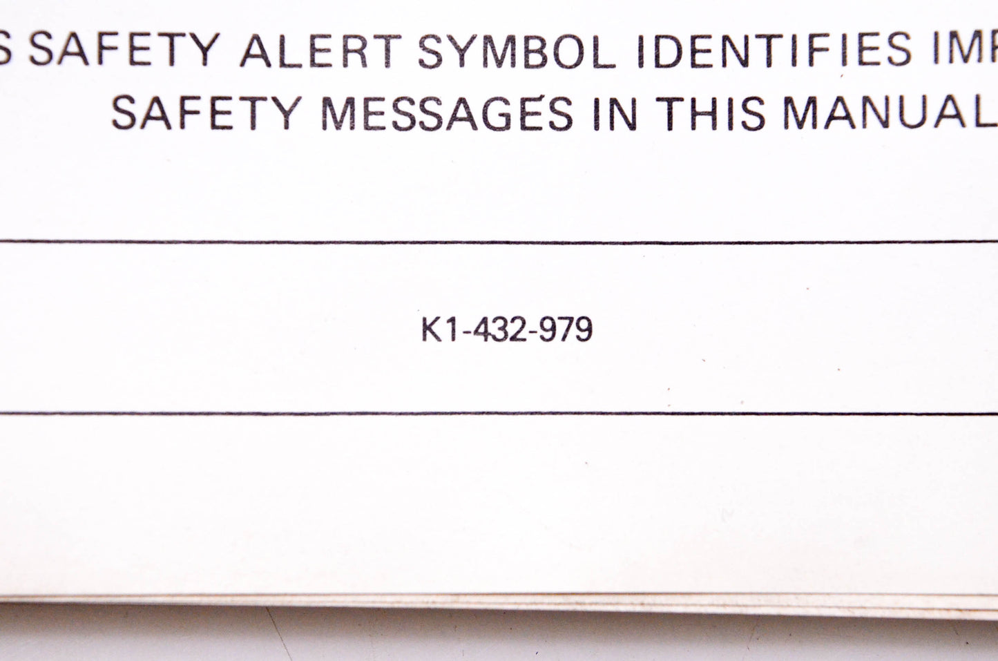 Kubota K1-432-979 Parts & Owner's Manual B/L 78 Posthole Digger