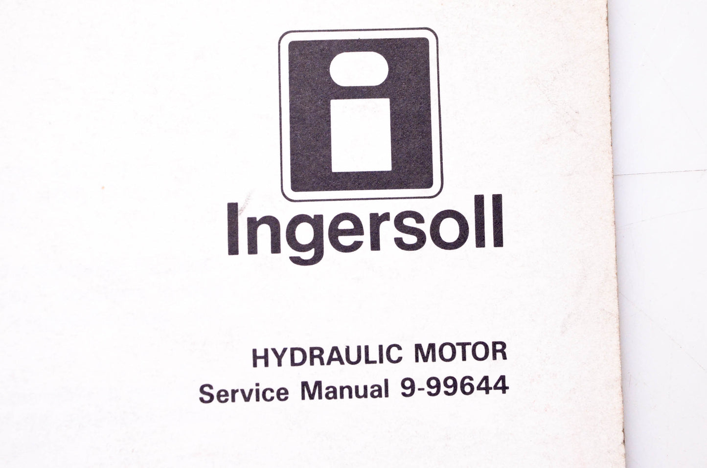 Ingersoll 9-99644 Hydraulic Motor Service Manual