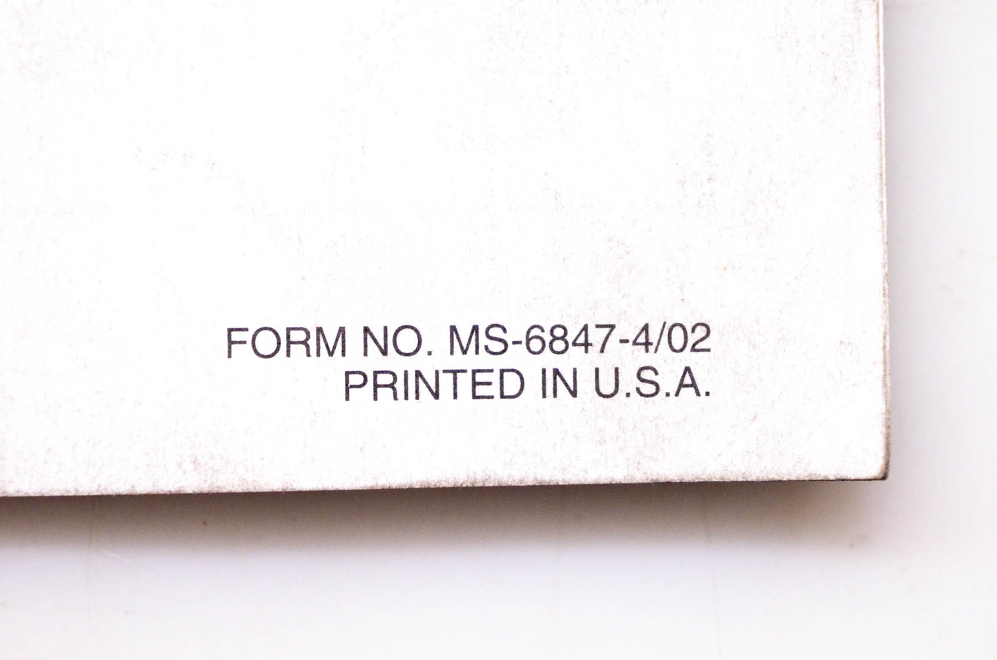 OEM Briggs & Stratton MS-6847 Quantum 120000 Operating & Maintenance Instructions