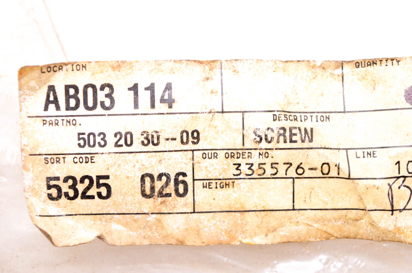 New OEM Husqvarna 503203009 Screw NOS
