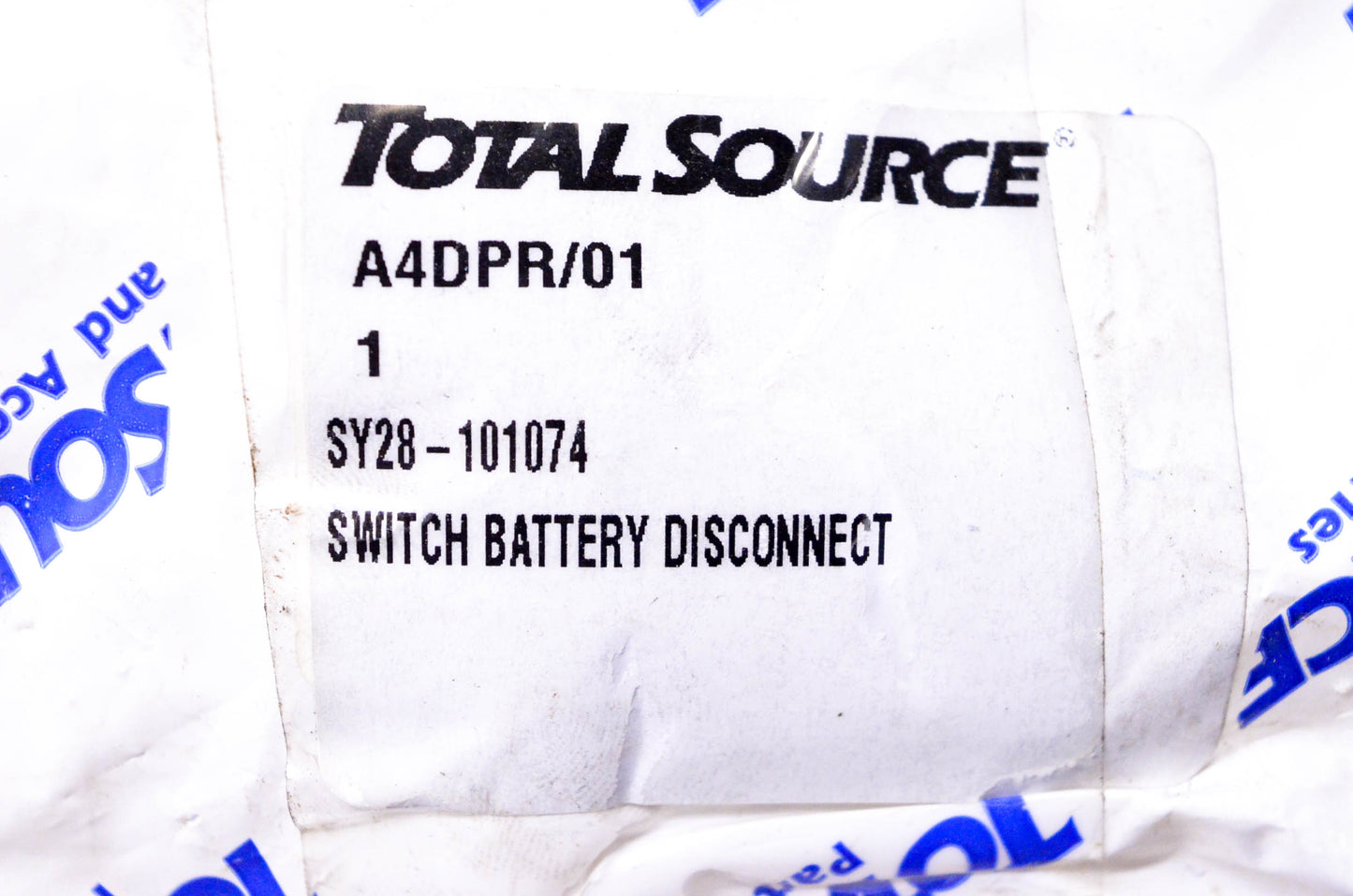 Total Source 28-101074, SY28-101074 Switch Battery Disconnect NOS
