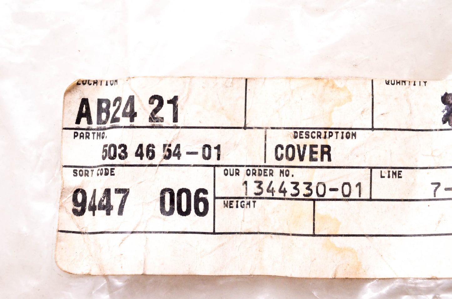 New OEM Husqvarna 503465401, 503 46 54-01 Cover NOS