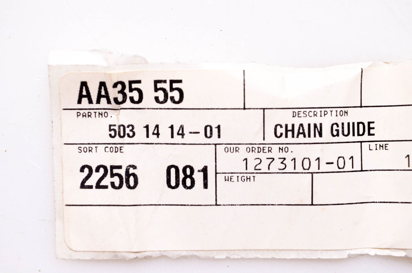 New OEM Husqvarna 503 14 14-01, 503141401 Chain Guide NOS