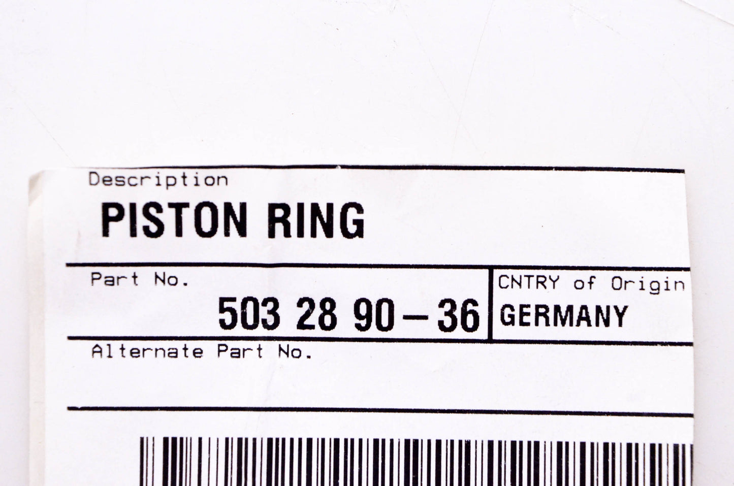 New OEM Husqvarna 503 28 90-36, 503289036, 576818401 Piston Ring NOS